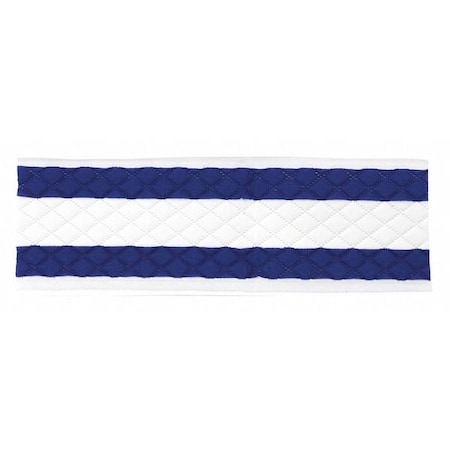 Hospeco Mop Pad, Hook-and-Loop Connection, Blue/White, Synthetic, PK12, 2504-DPFP-15W 2504-DPFP-15W