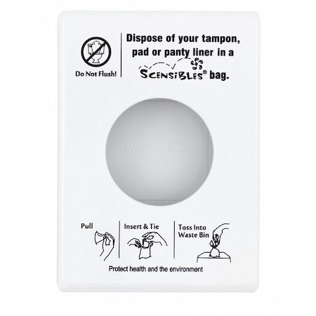 Hospeco Sanitary Disposal Bag Dispenser, 5-1/4" H SDW