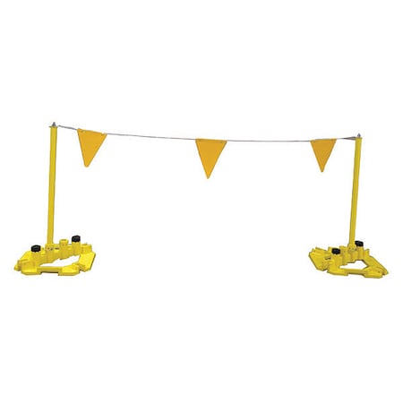 Garlock Safety Systems Warning Lines, Yellow, 100 ft Length, Powder Coated 300975