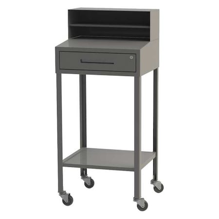 Greene Manufacturing Mobile Shop Desk, Gray, 52" Overall Height ECB-132D.P