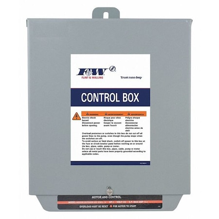Flint & Walling Motor/Pump Control Box, 1 Phase, 230V, 4.7A 022879