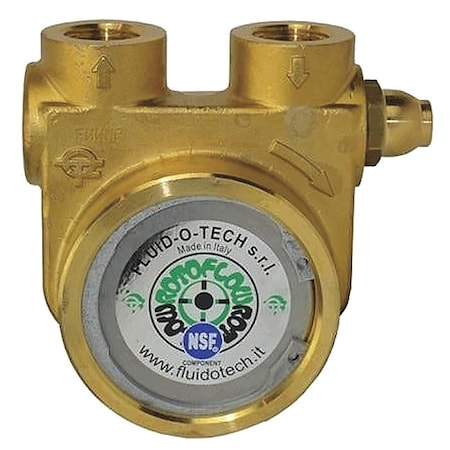 Fluid-O-Tech Pump, 1/2" NPTF, 264 Max. GPH, Relief Valve PA 801