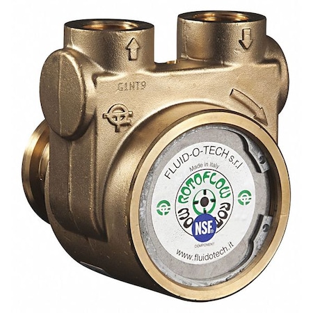 Fluid-O-Tech Pump, 1/2" NPTF, 264 Max. GPH, Brass PA 800