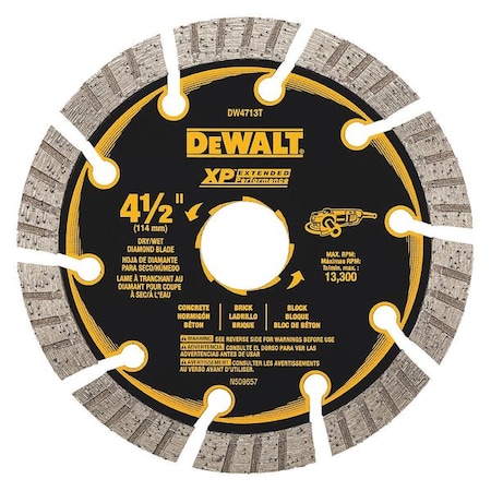 Dewalt 4-1/2" XP Turbo Segmented Diamond Blade DW4713T