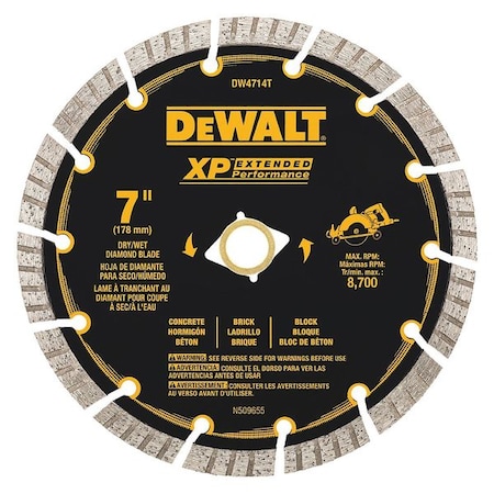 Dewalt 7" XP Turbo Segmented Diamond Blade DW4714T