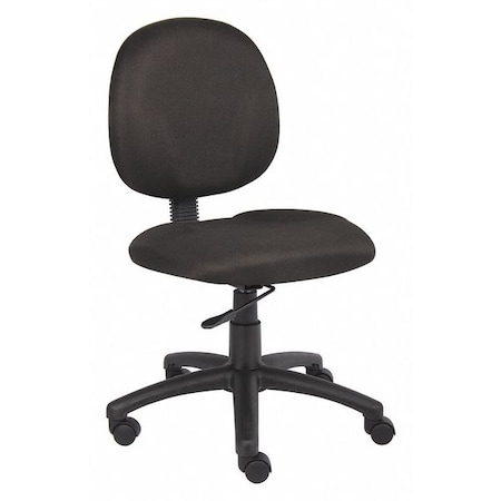 Boss Fabric Task Chair, 22-, Armless, Black B9090-BK