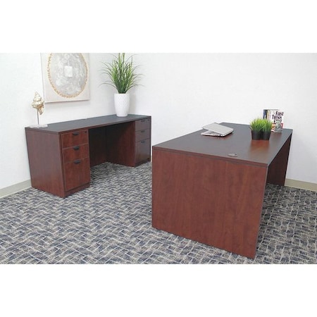 Boss 71" W Office Desk, Mahogany GROUPA12-M