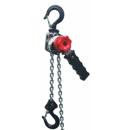 Dayton Lever Chain Hoist, 550 lb Load Capacity, 10 ft Hoist Lift, 13/16 in Hook Opening 425Z65