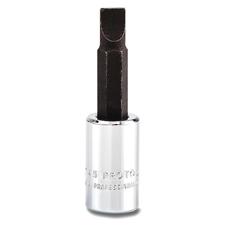 Proto 1/4 in Drive Slotted Socket Bit SAE 1/4 in Tip, 1 53/64 in L J4745