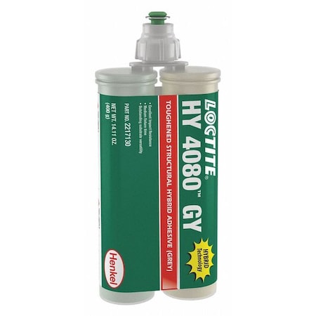 Loctite Epoxy Adhesive, HY 4060 Series, Gray, Dual-Cartridge, 1:01 Mix Ratio, 24 hr Functional Cure 2217130