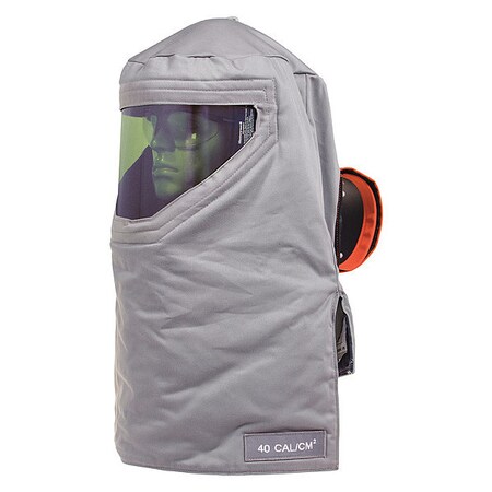 Salisbury Arc Flash Hood, Universal Size, Gray FH40GY-C-SPL