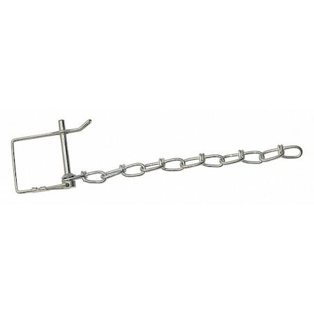 Buyers Products Safety Pin, Snap, 2 1/4 in Pin Dia, 2-1/4 in Shank Lg, Steel, Zinc Plated Finish P11C