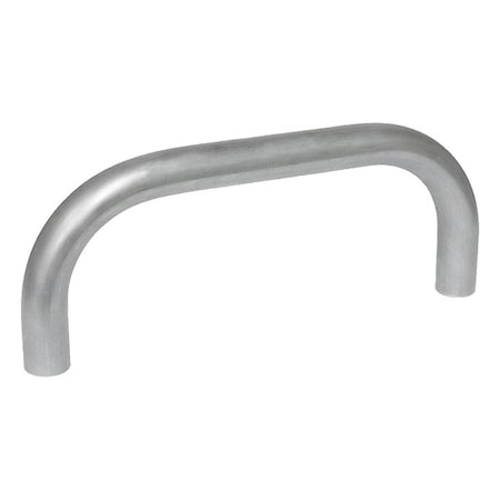J.W. Winco Pull Handle, Silver, Steel, 5 1/8 in L 426.3-ST-20-150-A