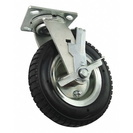 Zoro Select Plate Caster, Swivel, 280 lb., Light-Duty 426A86