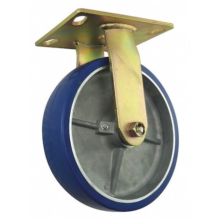 Zoro Select Plate Caster, Rigid, 1750 lb., Medium-Duty 426A75