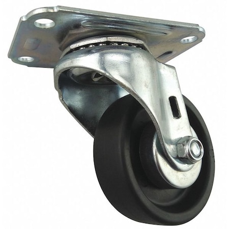 Zoro Select Plate Caster, Swivel, 125 lb., Light-Duty 426A77