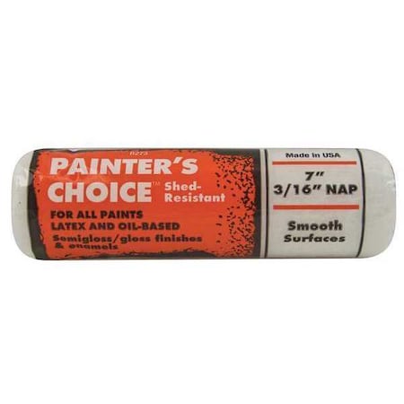 Wooster 7" Paint Roller Cover, 3/16" Nap, Woven Fabric R273-7