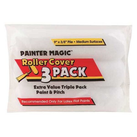 Wooster R741-9 Painter Magic Roller 3/8 Inch Nap, 3 Pack, 9 Inch