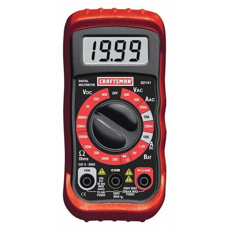 Craftsman Digital Multimeter, 8 Function 34-82141