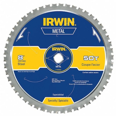 Irwin 8", 50-Teeth Circular Saw Blade, PK5 4935557