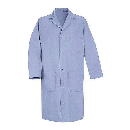 Red Kap Lab Coat, Cotton/Polyester, 3 Pockets, Snaps 5080LB RG XL