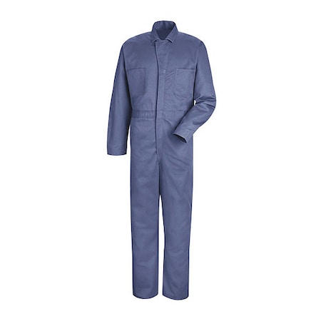 Red Kap CC16 Mens Button Front Cotton Coverall, Cotton, 8.5 oz Fabric Weight, Postman Blue, 38 Regular CC16PB RG 38