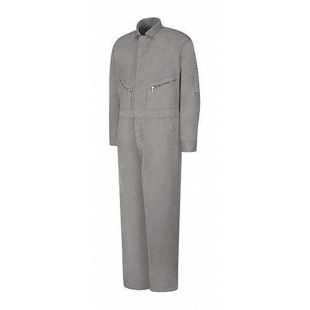 Red Kap CC18 Mns Ls Cotton Coverall-Gray, Cotton, 8.5 oz Fabric Weight, Gray, 60 Regular CC18GY RG 60
