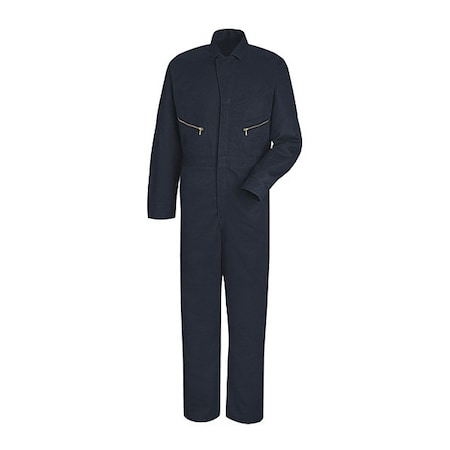 Red Kap CC18 Mns Ls Cotton Coverall-Navy, Cotton, 8.5 oz Fabric Weight, Navy, 60 Regular CC18NV RG 60