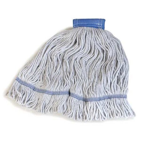 Carlisle Foodservice 18 in L Band Mop, Looped-End, Blue/White, PK12 36943000