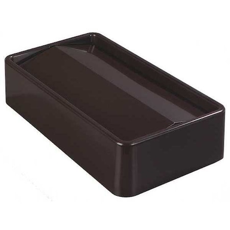 Carlisle Foodservice TrimLine (1) 15 Gal, (1) 23 Gal Trash Can Lid, Swing Dark Brown, ABS, 4 PK 34202469
