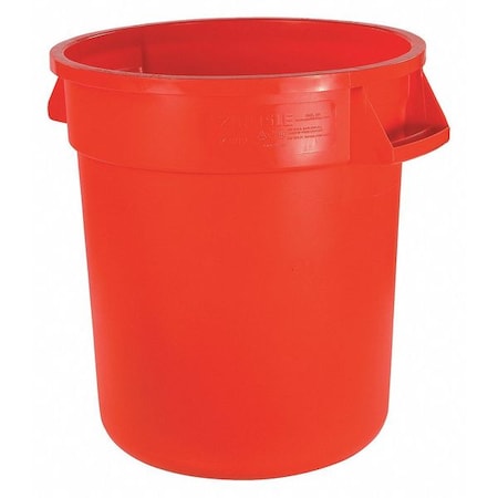 Carlisle Foodservice 10 gal. Round Trash Can, Orange, HDPE 34101024