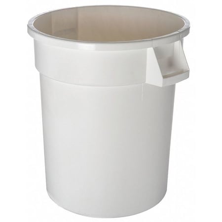 Carlisle Foodservice 20 gal. Round Trash Can, White, HDPE 34102002