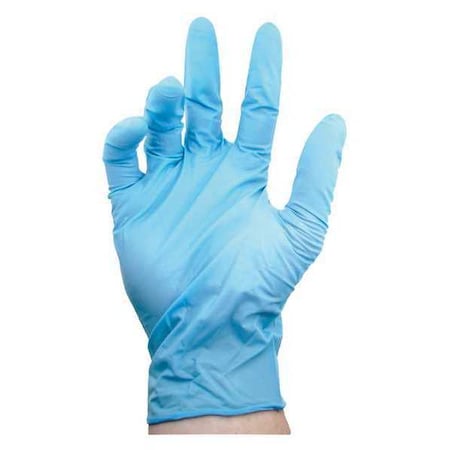 Botron Co B686, Disposable Gloves, 5.00 mil Palm, Nitrile, Powder-Free, L, 100 PK, Blue B6863