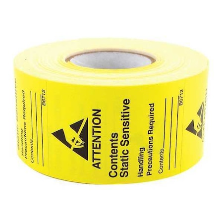Botron Co Writeable ESD JEDC Label Roll 2.5inx1.75 B6712