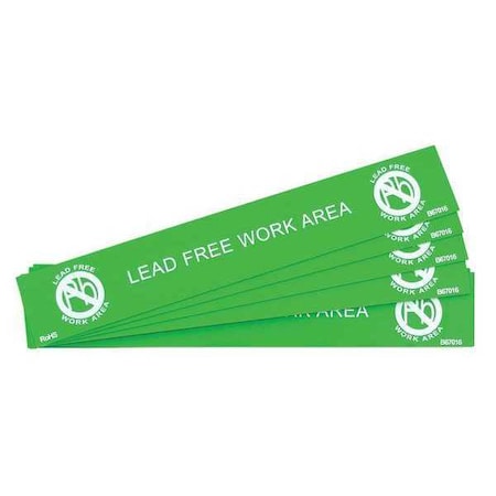 Botron Co Lead Free Zone Bench Sign 6inx1in, PK10 B67016