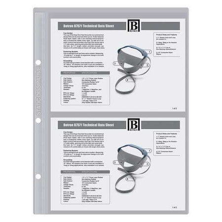 Botron Co ESD Drawing Sleeve 1.4ftx11x0.24in, PK25 B7417