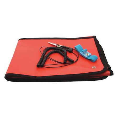 Botron Co ESD Field Kit 2ftx2ftx0.018in, Red B1724