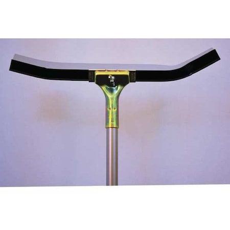 Bruske Products 18" Curved floor brush, 60" steel bolt-on handle, reversible 49618-C