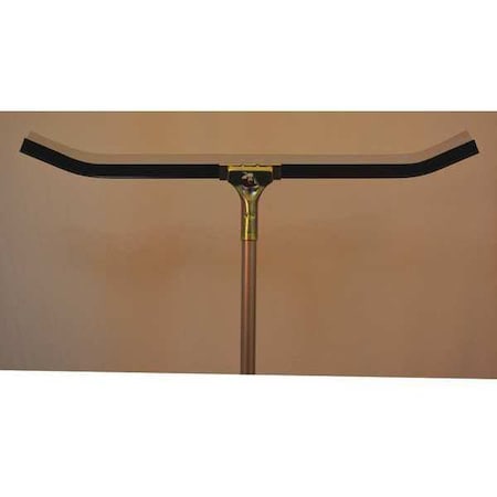 Bruske Products 30" Curved Floor Squeegee, 60" steel bolt-on handle, reversible 49630-C