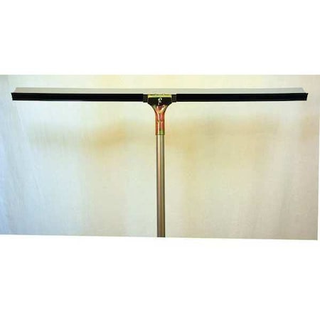 Bruske Products 36" Floor Squeegee, 60" steel bolt-on handle, straight blade 49536-C