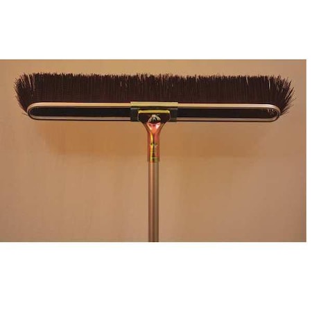 Bruske Products 23" Brown bristle, coarse, floor brush, bolt-on steel handle 2174-CS