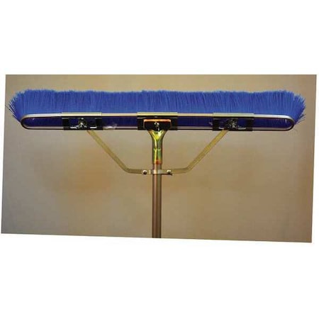 Bruske Products 35" Blue flagged floor brush, brace, 60" bolt-on handle 2138-CS-X