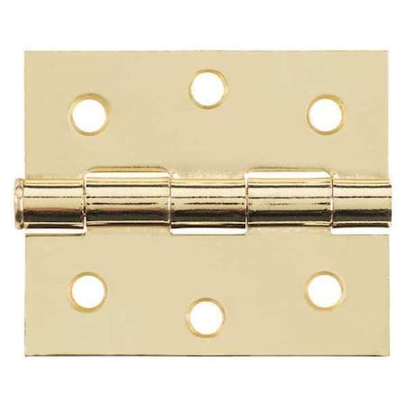 Wright Products Steel Hinge, Steel, Full Surface/Half Surface Mounting, Brass Plated V35BR