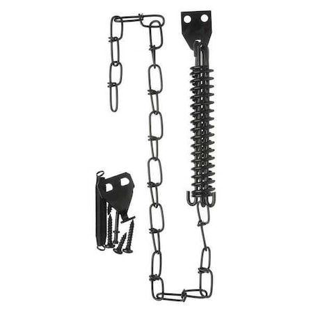 Wright Products Spring and Chain Door Retainer, Black V11BL