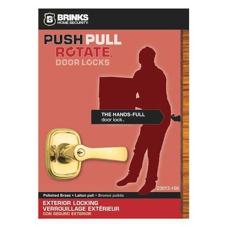 Brinks Home Security Alwood Keyed, Polished Brass, Doorlock 23013-105