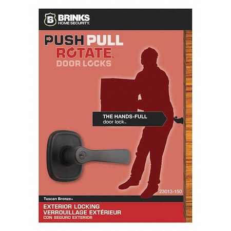 Brinks Home Security Alwood Keyed, Tuscan Bronze, Doorlock 23013-150