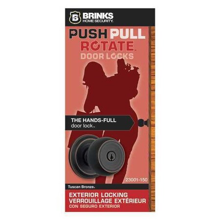 Brinks Home Security Brass and Zinc, Tuscan Bronze, Doorlock 23001-150