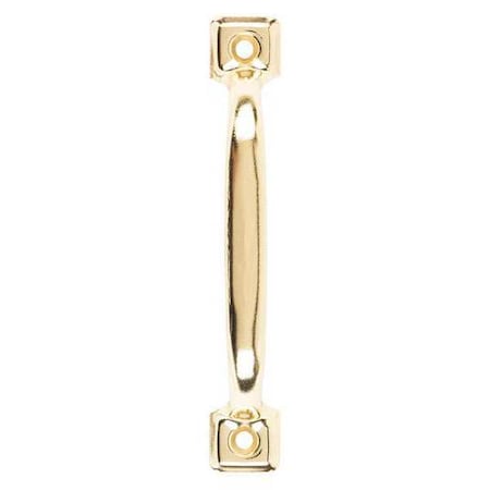 Wright Products Screen Door Pull, 4-3/4 in., Brass Plate V434BR