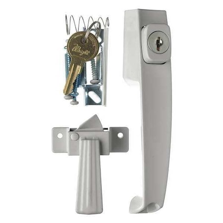 Wright Products Keyed Push Button Latch, Aluminum VK333X3