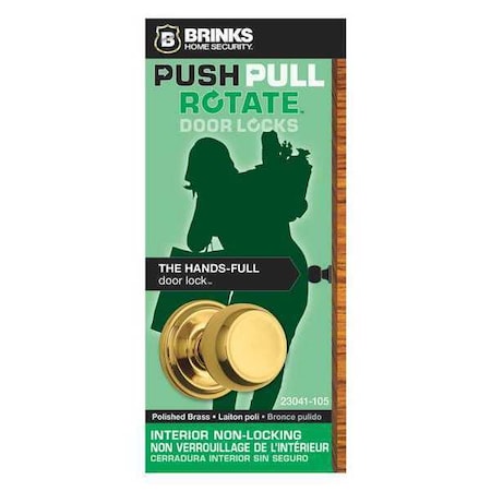 Brinks Home Security Stafford Passage, Polished Brass, Doorlock 23041-105